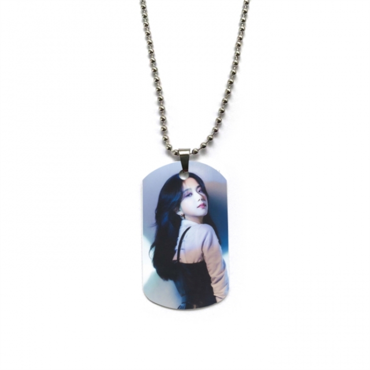 BLACK PINK Anime double-sided full color printed military brand necklace price for 5 pcs