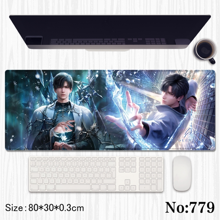 Love and Deepspace Anime peripheral computer mouse pad office desk pad multifunctional pad 80X30X0.3cm