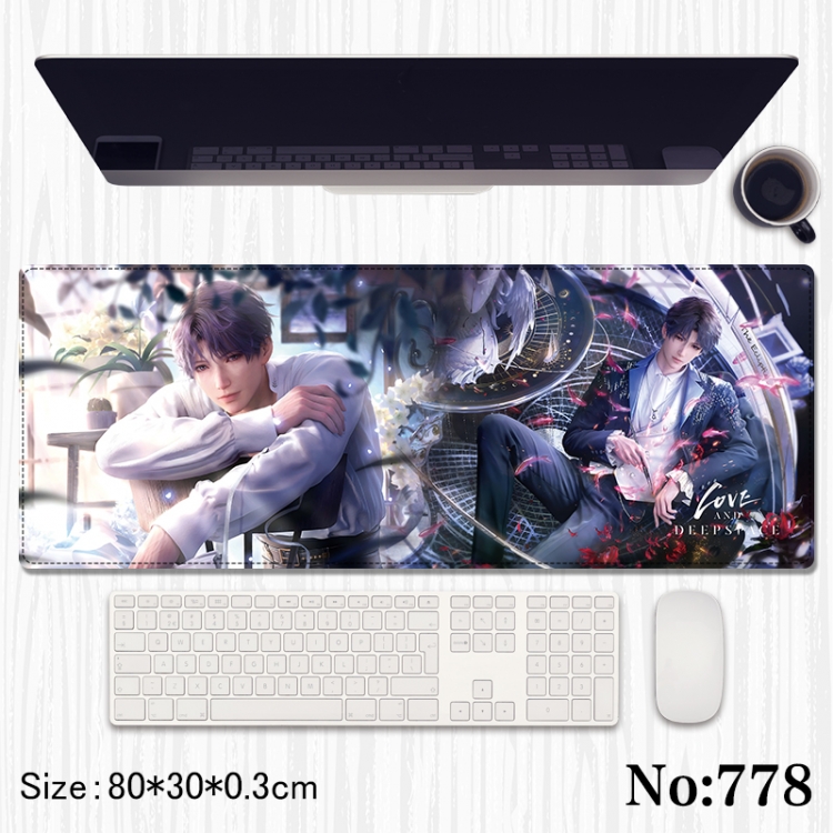 Love and Deepspace Anime peripheral computer mouse pad office desk pad multifunctional pad 80X30X0.3cm