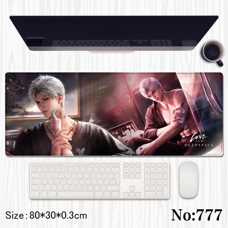 Love and Deepspace Anime peripheral computer mouse pad office desk pad multifunctional pad 80X30X0.3cm