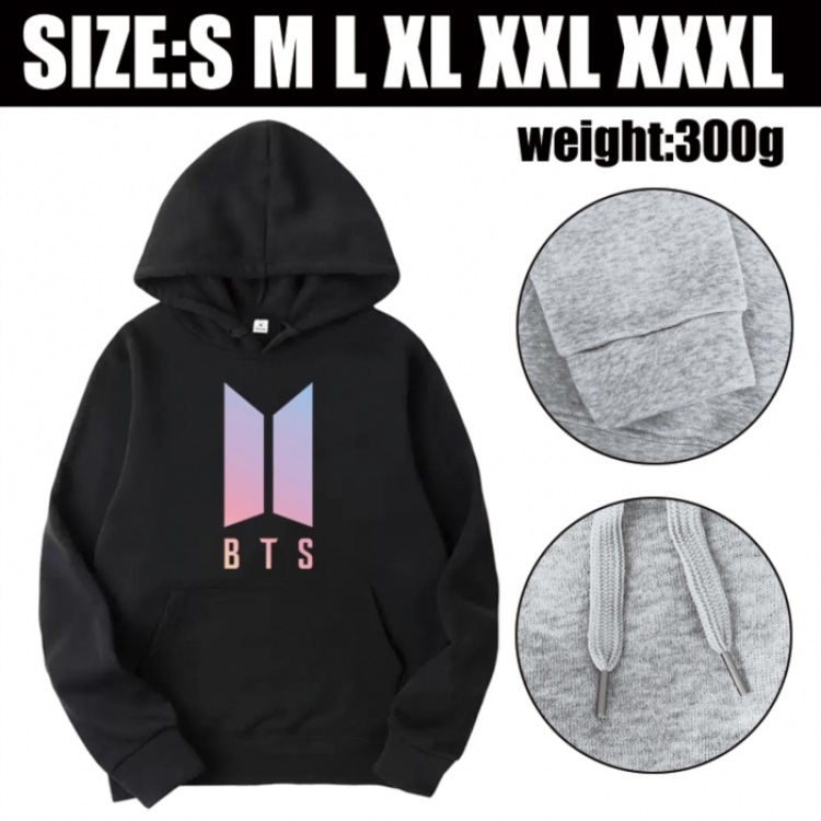 BTS Anime printed hooded sweatshirt top from S to 3XL