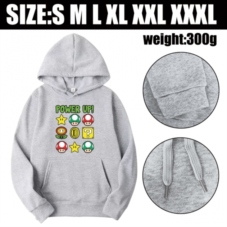 Super Mario Anime printed hooded sweatshirt top from S to 3XL