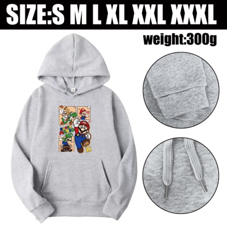 Super Mario Anime printed hooded sweatshirt top from S to 3XL