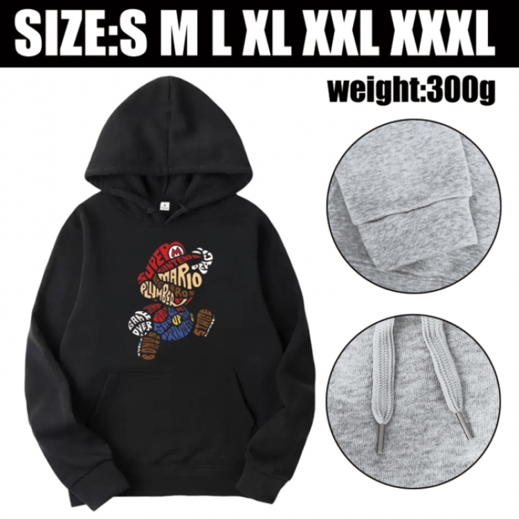 Super Mario Anime printed hooded sweatshirt top from S to 3XL