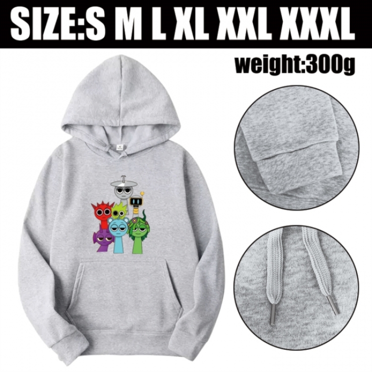 Sprunki Anime printed hooded sweatshirt top from S to 3XL