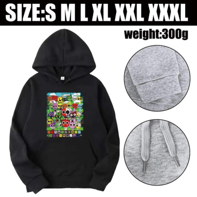 Sprunki Anime printed hooded sweatshirt top from S to 3XL