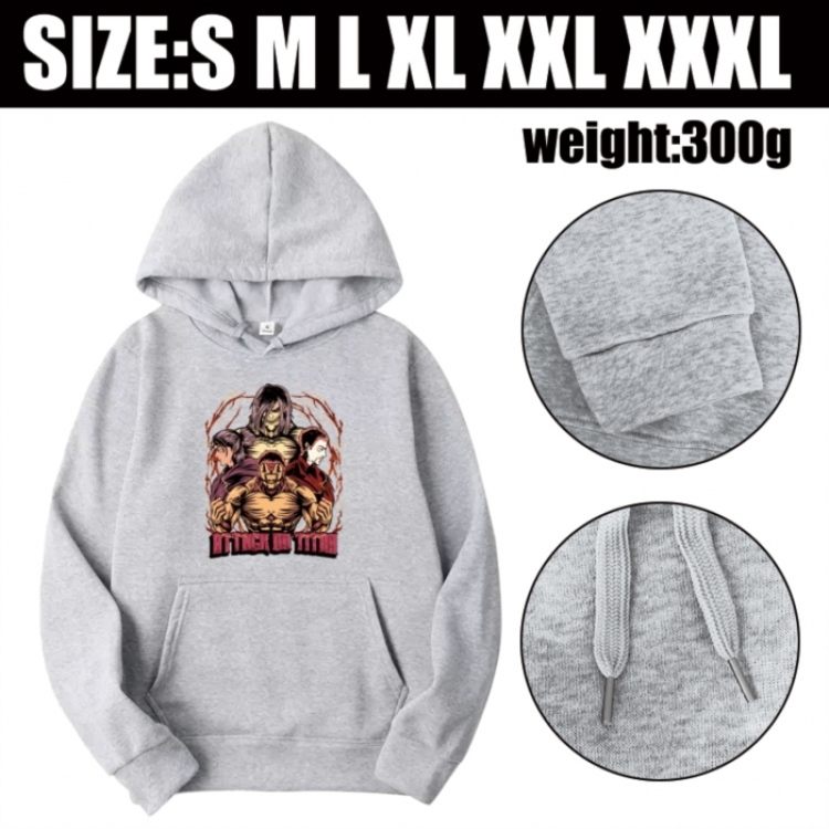 Shingeki no Kyojin Anime printed hooded sweatshirt top from S to 3XL
