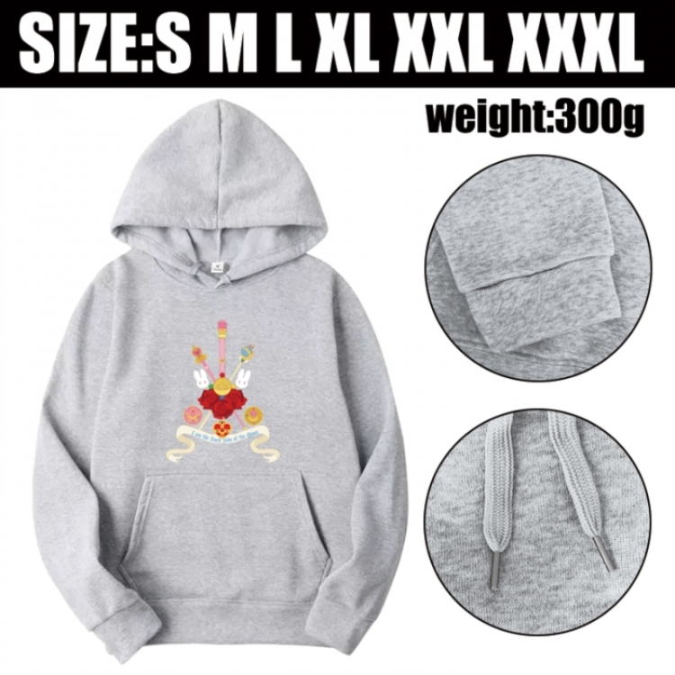 sailormoon Anime printed hooded sweatshirt top from S to 3XL