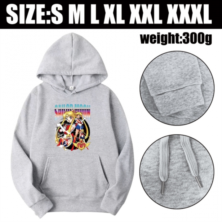 sailormoon Anime printed hooded sweatshirt top from S to 3XL