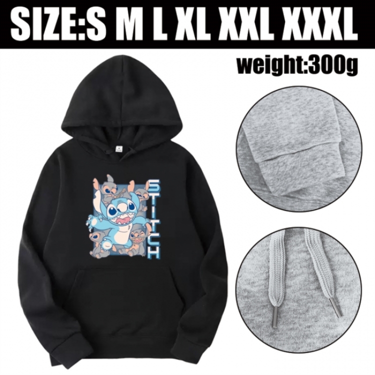 Lilo & Stitch Anime printed hooded sweatshirt top from S to 3XL