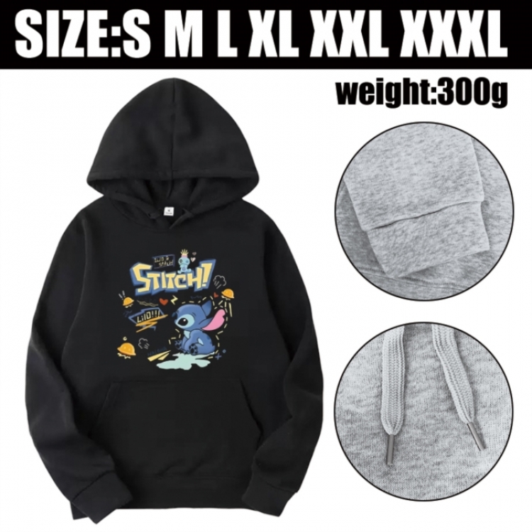 Lilo & Stitch Anime printed hooded sweatshirt top from S to 3XL