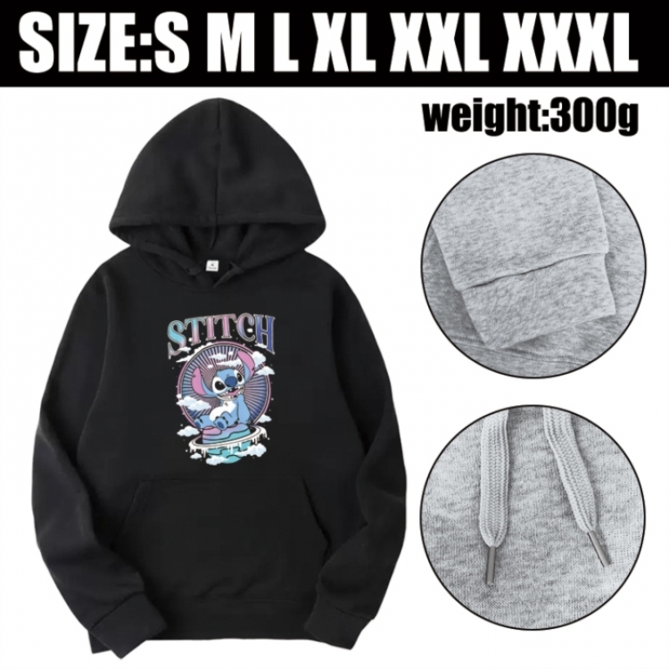 Lilo & Stitch Anime printed hooded sweatshirt top from S to 3XL