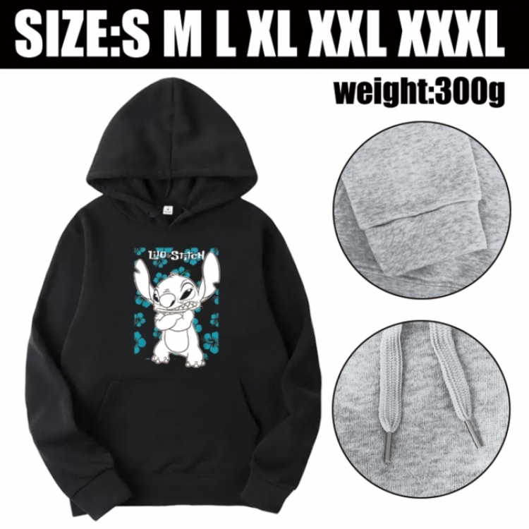 Lilo & Stitch Anime printed hooded sweatshirt top from S to 3XL