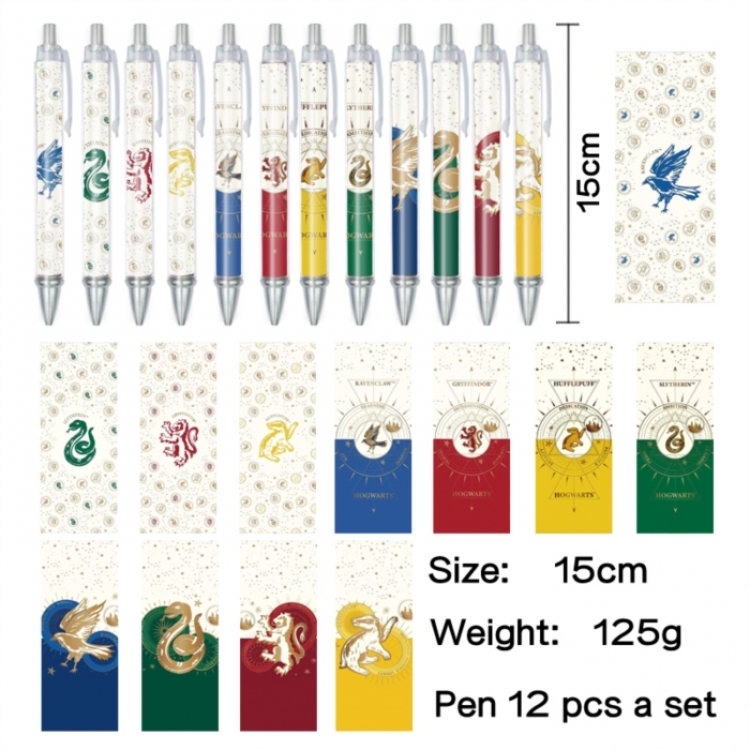 Harry Potter Anime peripheral student color picture ballpoint pen neutral pen 15cm a set of 12