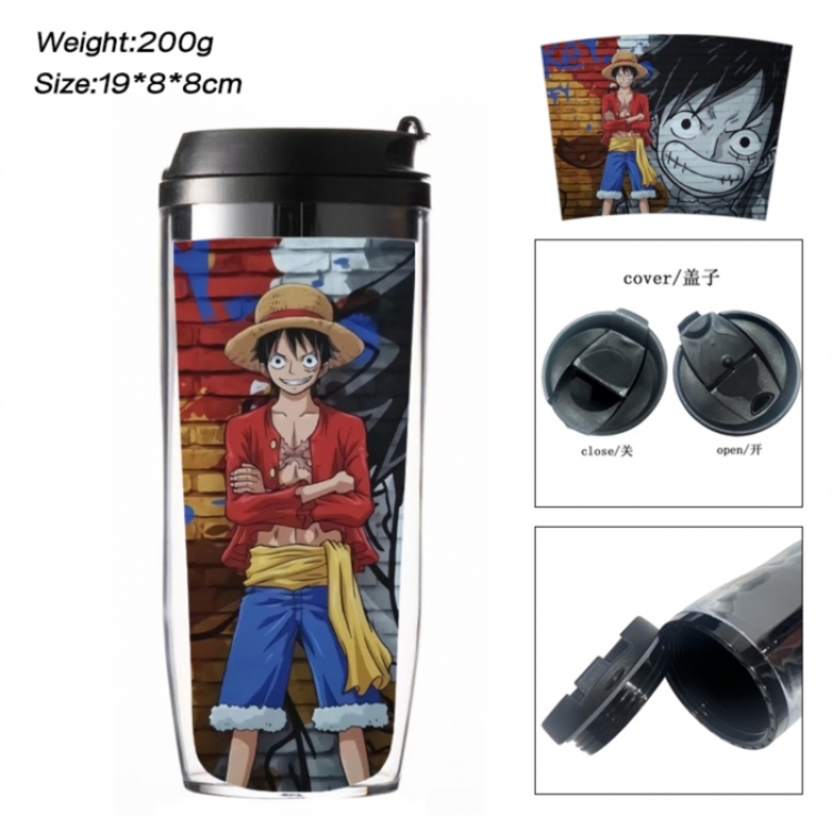 One Piece Anime double-layer insulated water bottle and cup 350ML
