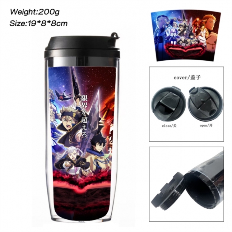 Black Clover Anime double-layer insulated water bottle and cup 350ML