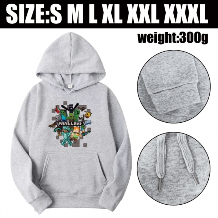Minecraft Anime printed hooded sweatshirt top from S to 3XL