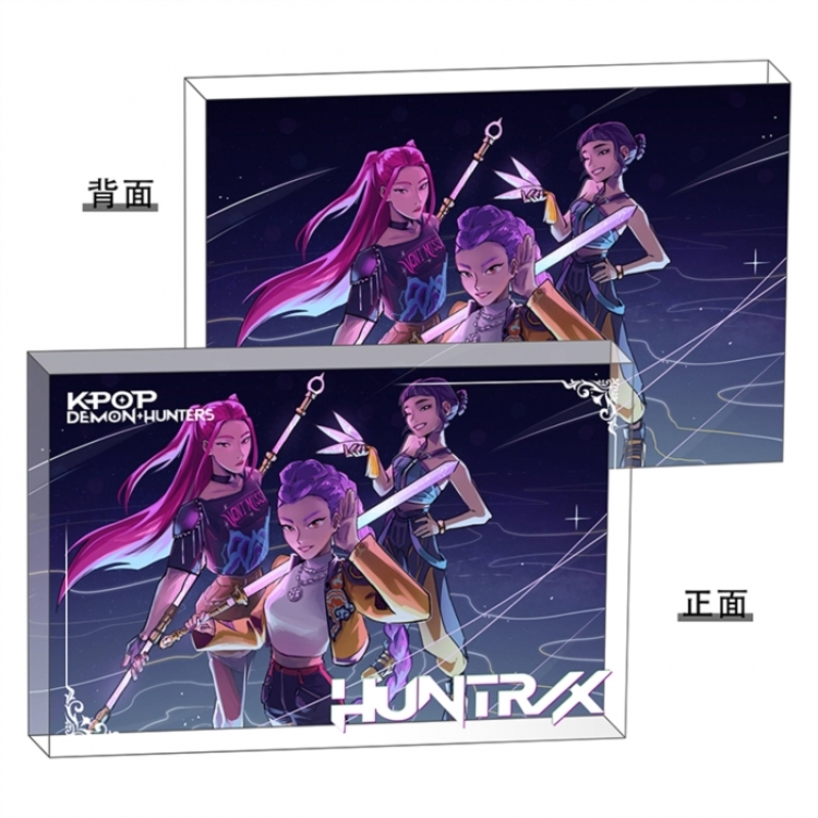 K-Pop Demon Hunters Anime game acrylic card brick desktop decoration 8X12X1.2cm