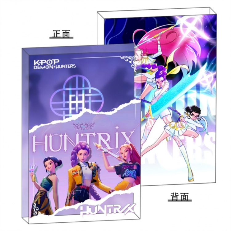 K-Pop Demon Hunters Anime game acrylic card brick desktop decoration 8X12X1.2cm