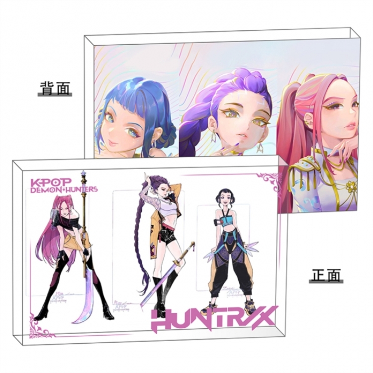 K-Pop Demon Hunters Anime game acrylic card brick desktop decoration 8X12X1.2cm