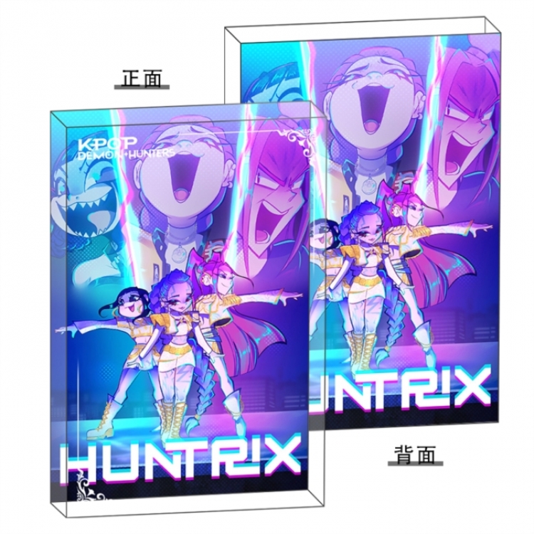 K-Pop Demon Hunters Anime game acrylic card brick desktop decoration 8X12X1.2cm