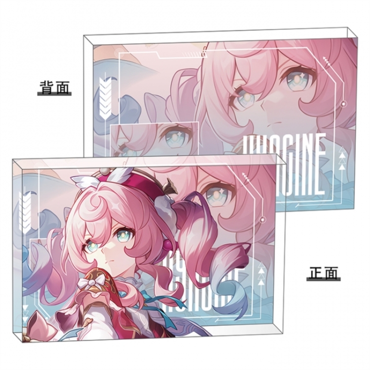 Honkai：Star Rail Anime game acrylic card brick desktop decoration 8X12X1.2cm