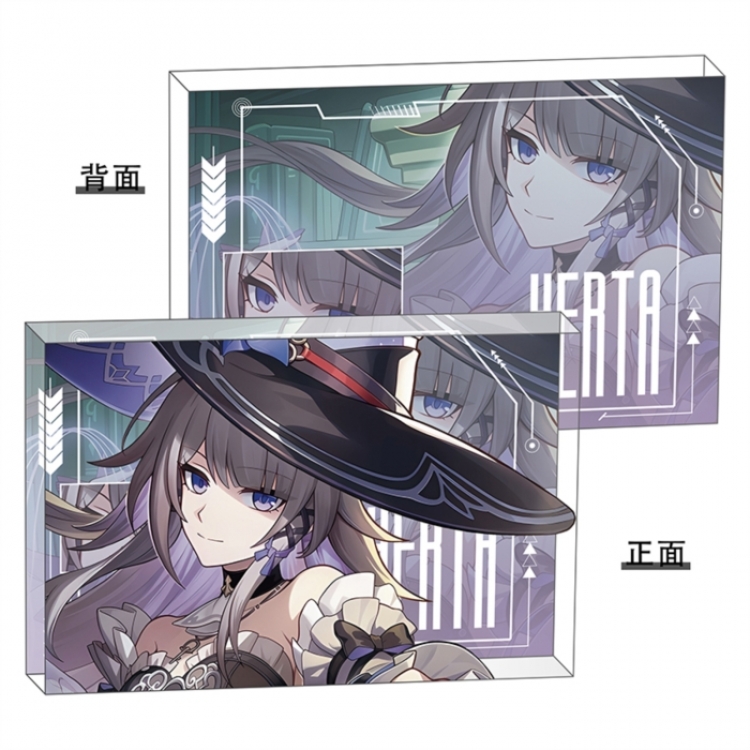 Honkai：Star Rail Anime game acrylic card brick desktop decoration 8X12X1.2cm