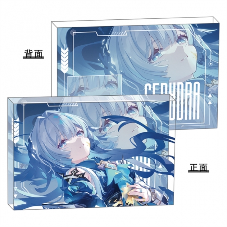 Honkai：Star Rail Anime game acrylic card brick desktop decoration 8X12X1.2cm