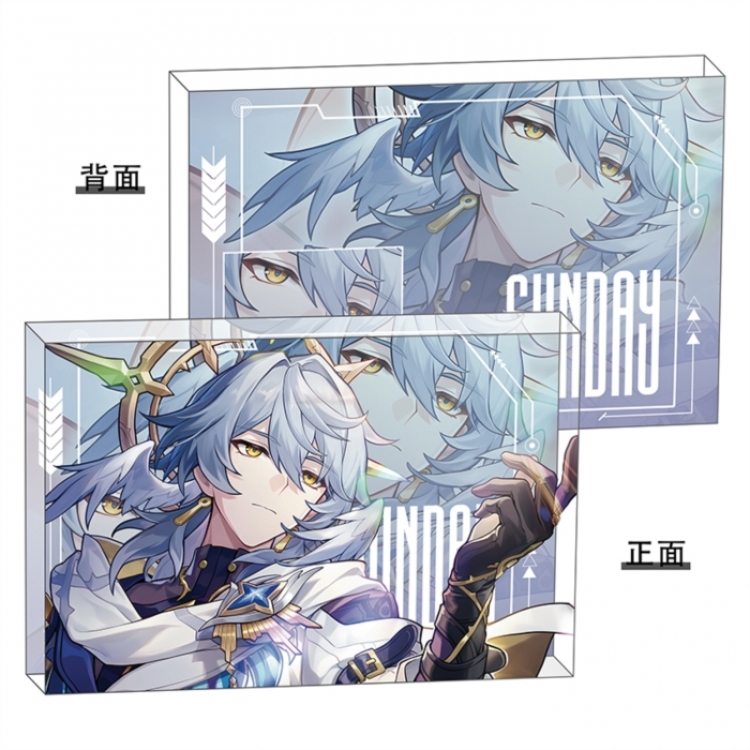 Honkai：Star Rail Anime game acrylic card brick desktop decoration 8X12X1.2cm