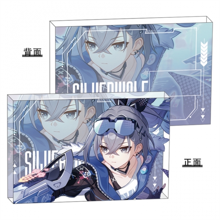Honkai：Star Rail Anime game acrylic card brick desktop decoration 8X12X1.2cm