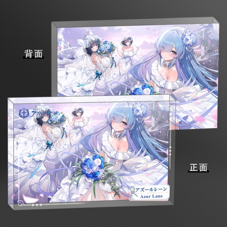 Azur Lane Anime game acrylic card brick desktop decoration 8X12X1.2cm