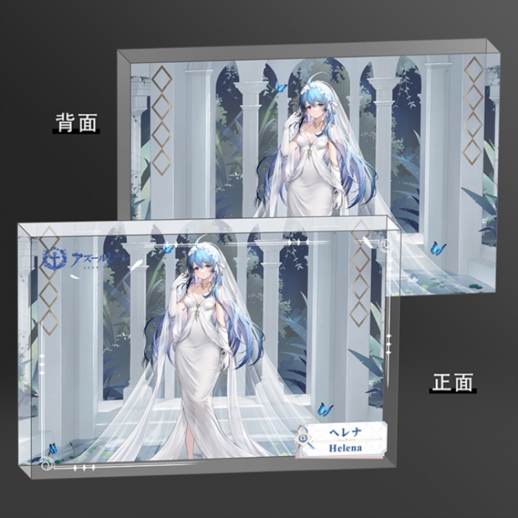Azur Lane Anime game acrylic card brick desktop decoration 8X12X1.2cm