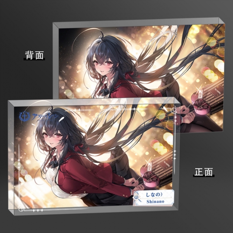 Azur Lane Anime game acrylic card brick desktop decoration 8X12X1.2cm