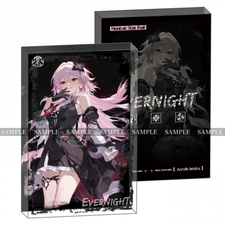 Honkai：Star Rail Anime game acrylic card brick desktop decoration 8X12X1.2cm