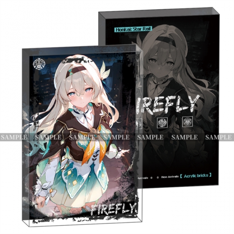 Honkai：Star Rail Anime game acrylic card brick desktop decoration 8X12X1.2cm