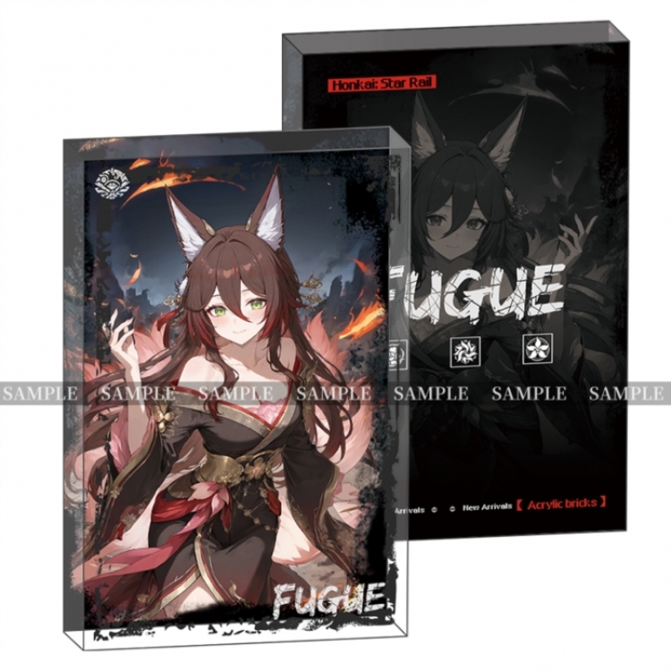 Honkai：Star Rail Anime game acrylic card brick desktop decoration 8X12X1.2cm