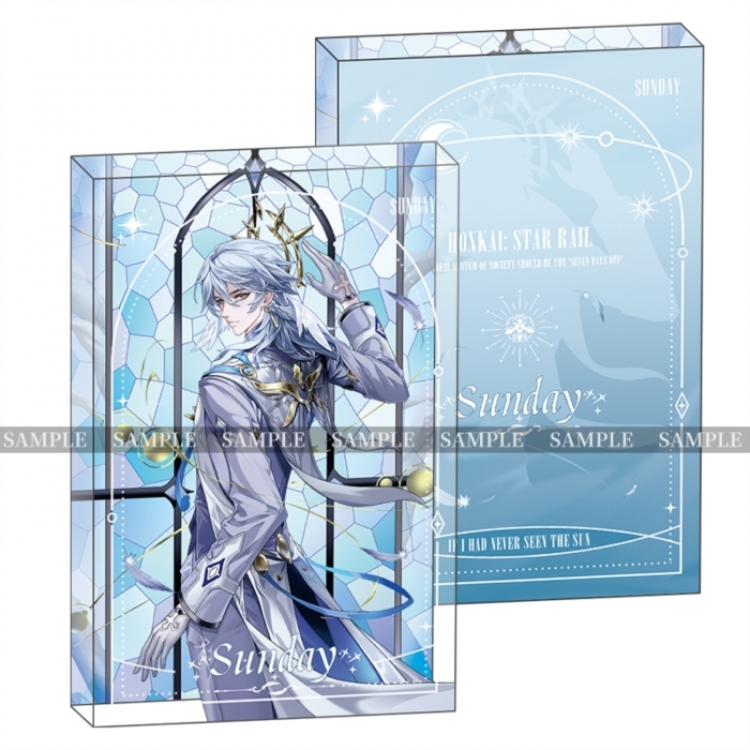 Honkai：Star Rail Anime game acrylic card brick desktop decoration 8X12X1.2cm