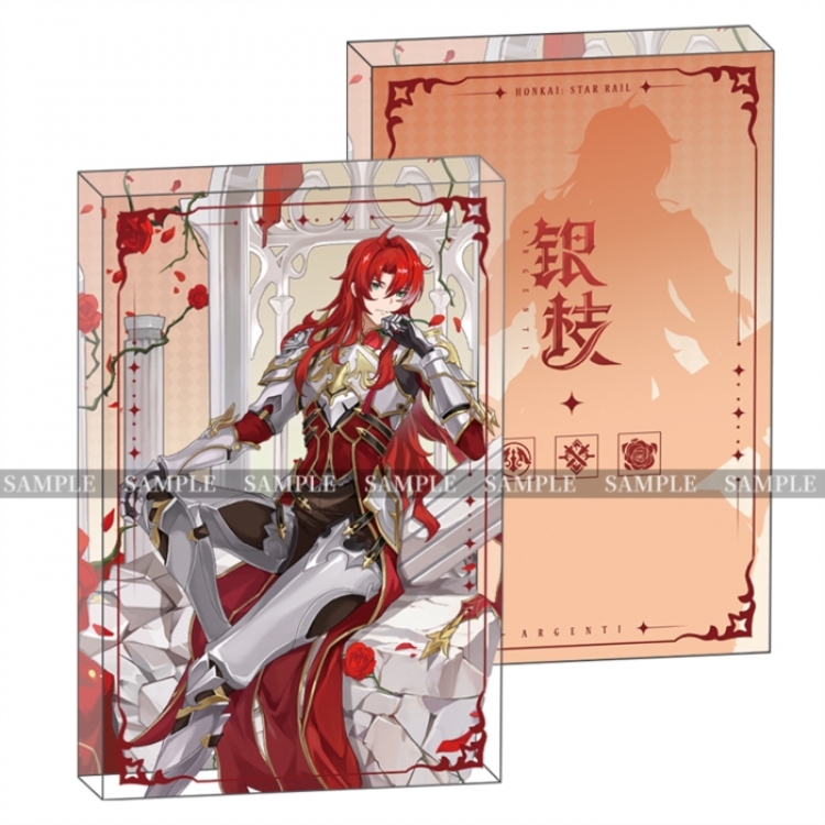 Honkai：Star Rail Anime game acrylic card brick desktop decoration 8X12X1.2cm