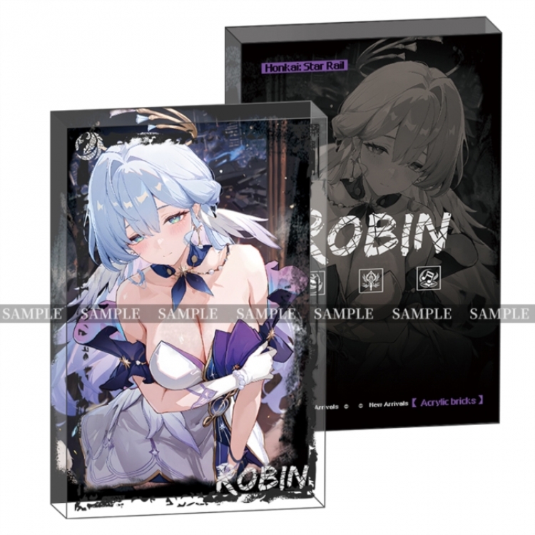 Honkai：Star Rail Anime game acrylic card brick desktop decoration 8X12X1.2cm