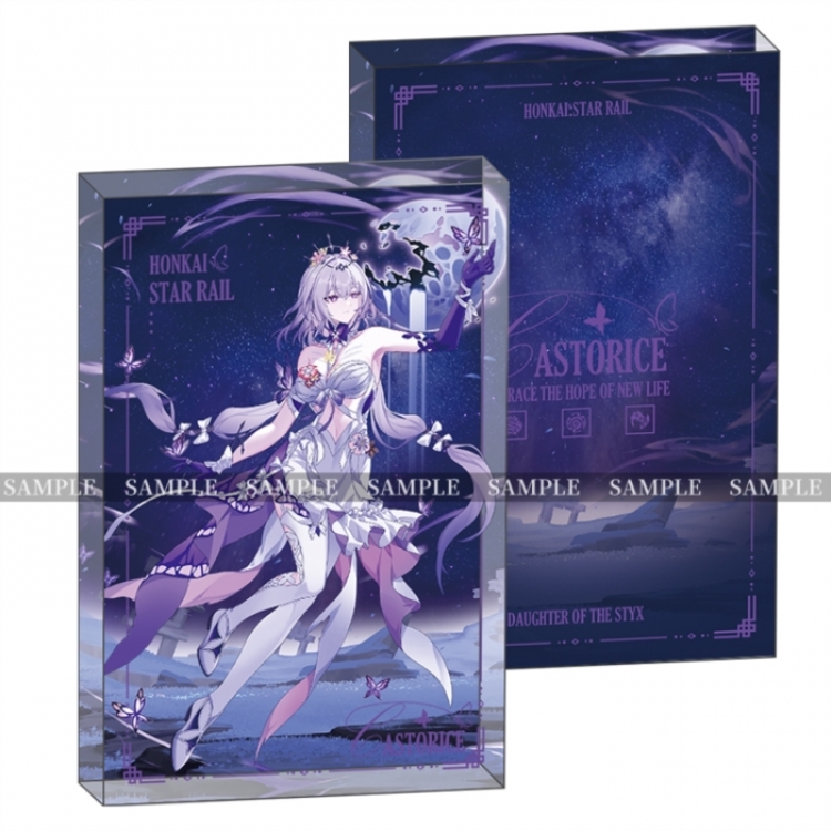 Honkai：Star Rail Anime game acrylic card brick desktop decoration 8X12X1.2cm