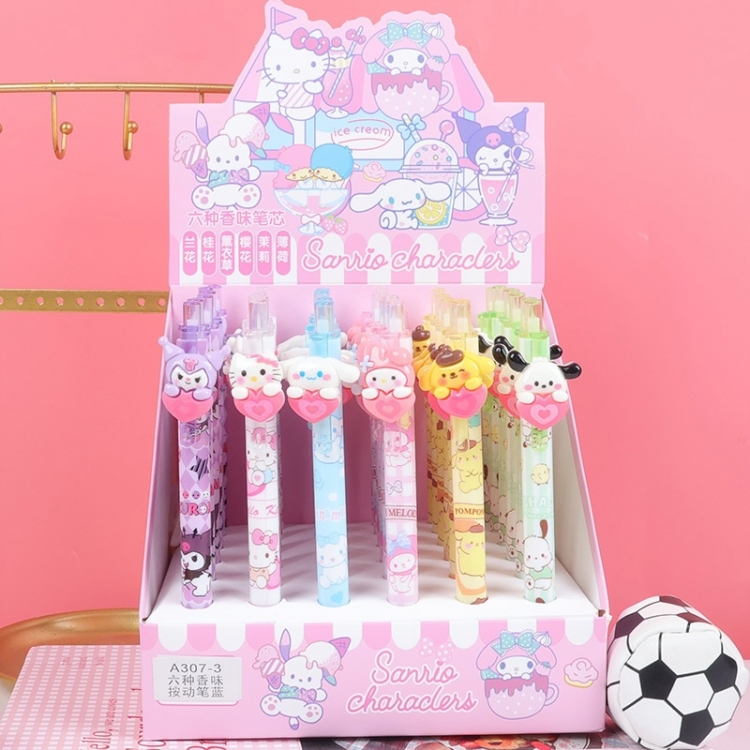 Sanrio Resin patch blind box pen for student exam black neutral pen 0.5mm a set of 36