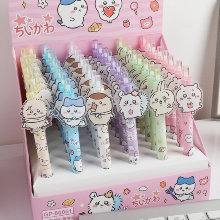 Chiikawa Patch style cartoon anime box with black neutral pen a set of 48