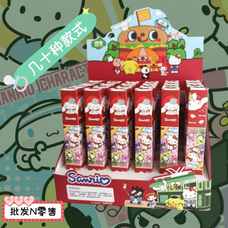 Sanrio Cartoon peripheral anime cartoon pen trend blind box pen student stationery box a set of 24