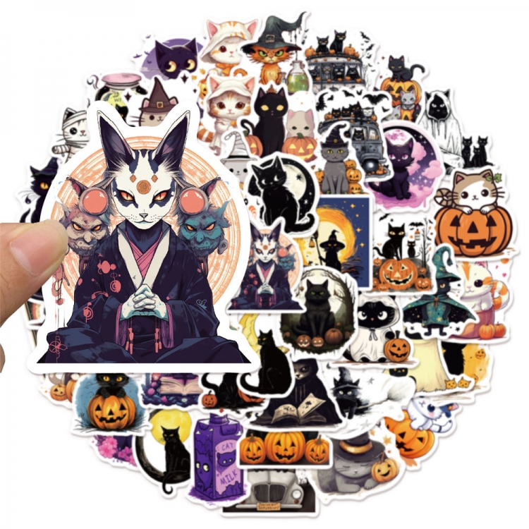 Halloween Doodle stickers Waterproof stickers a set of 50 price for 5 sets