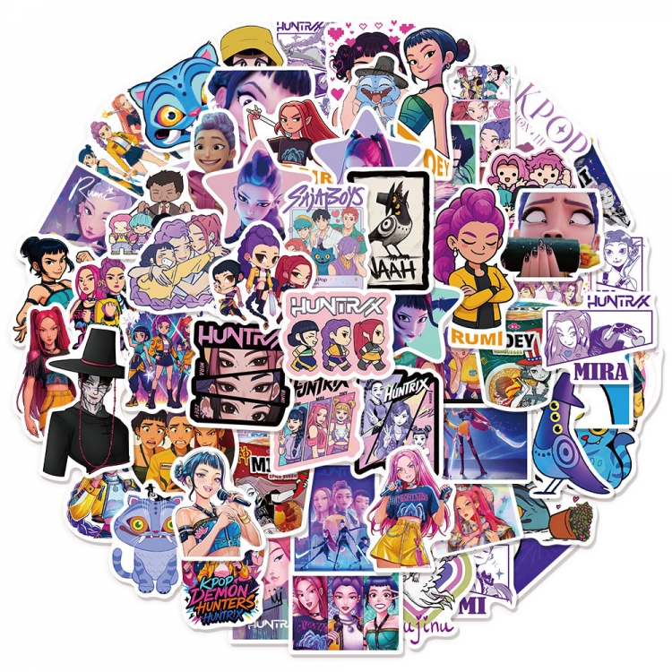 K-Pop Demon Hunters Doodle stickers Waterproof stickers a set of 50 price for 5 sets