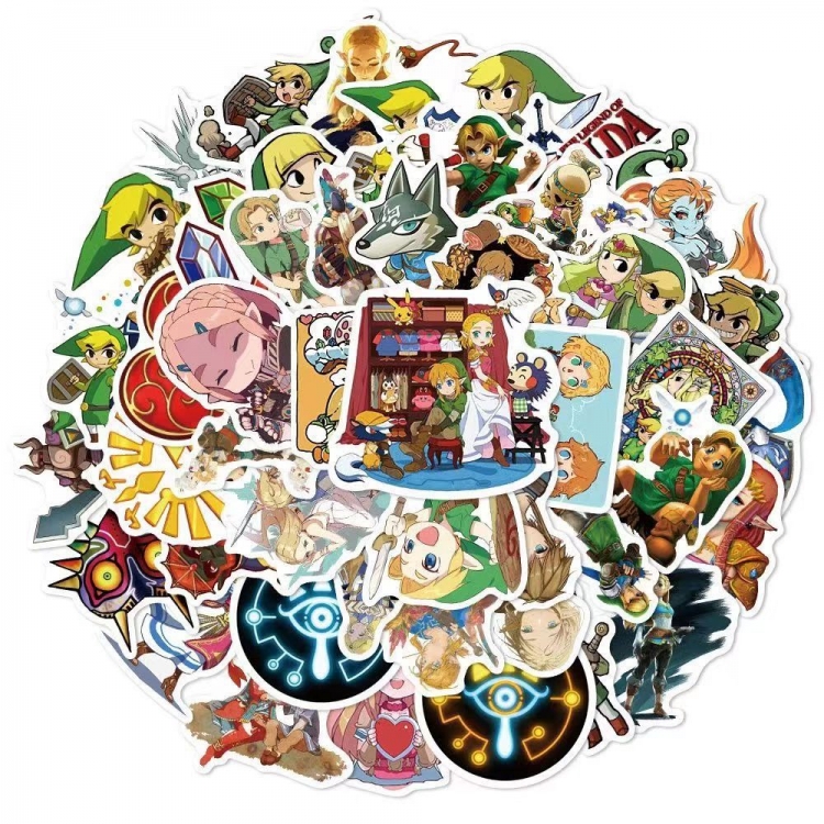The Legend of Zelda  Doodle stickers Waterproof stickers a set of 50 price for 5 sets