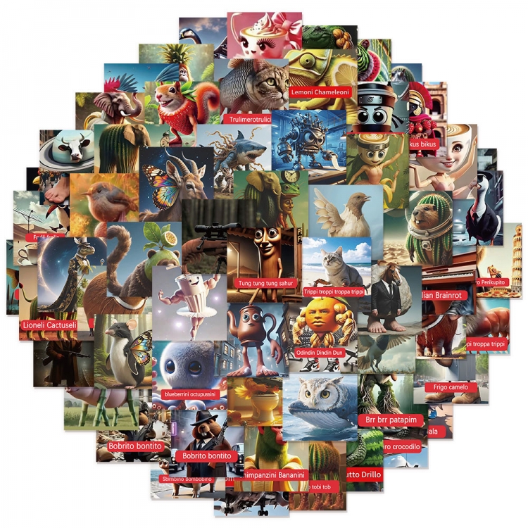 Classic of Mountains and Rivers Doodle stickers Waterproof stickers a set of 50 price for 5 sets