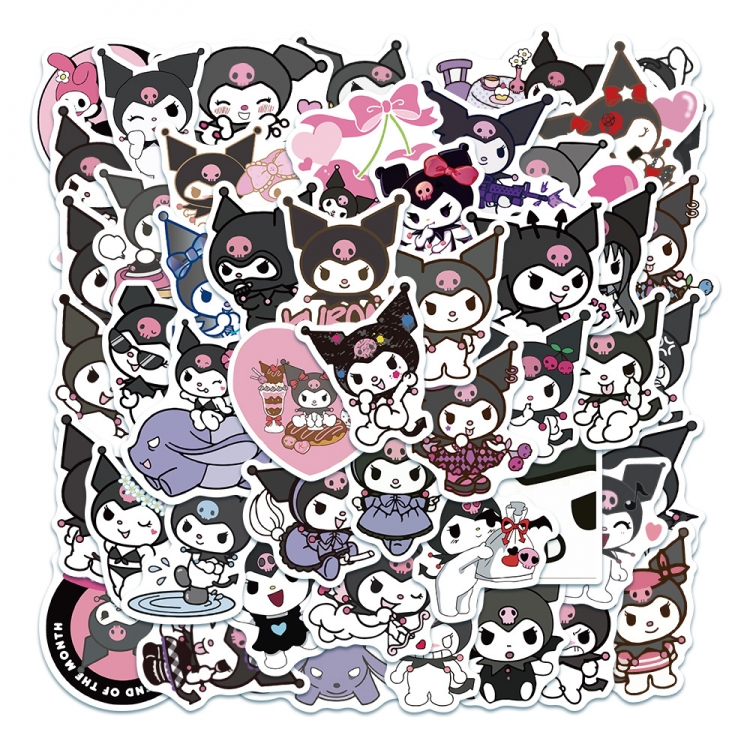 Kuromi Doodle stickers Waterproof stickers a set of 50 price for 5 sets