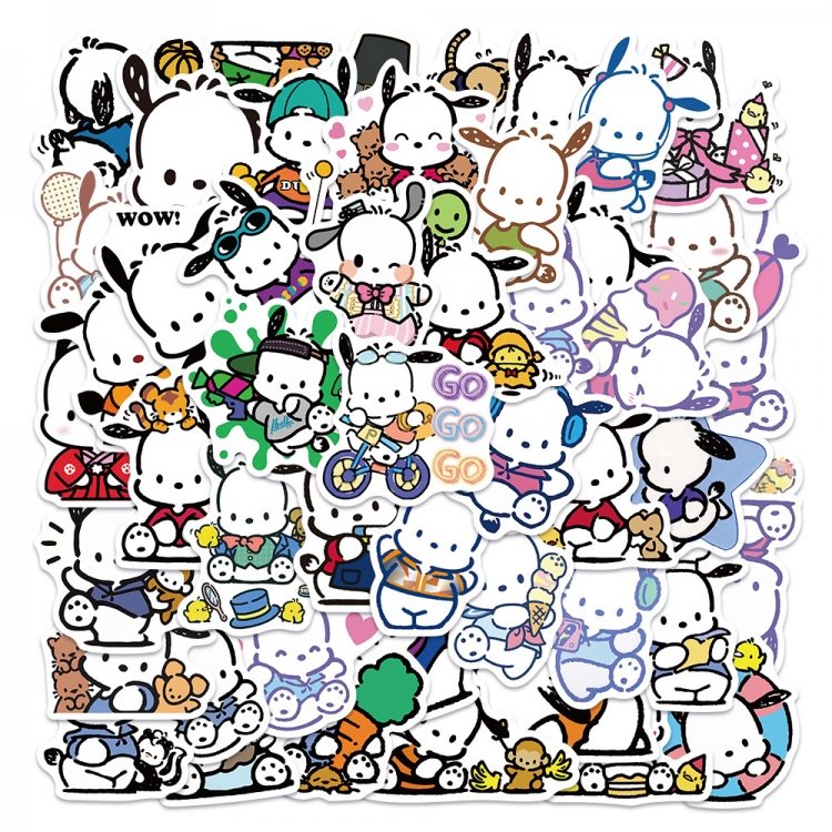 Pochacco Doodle stickers Waterproof stickers a set of 50 price for 5 sets