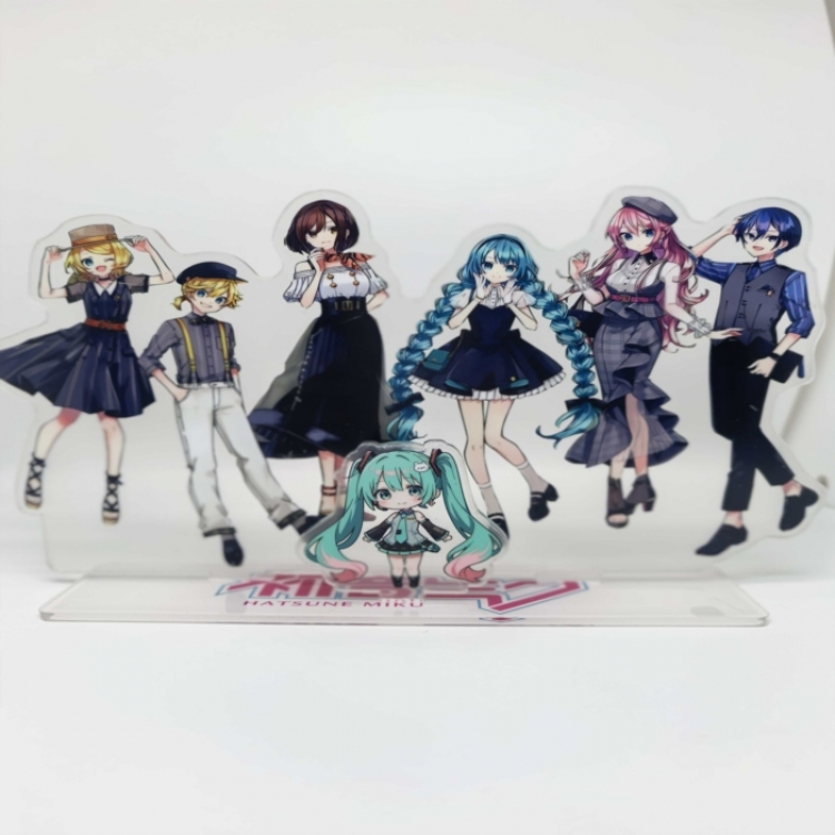 Hatsune Miku  Anime Laser Acrylic Humanoid  keychain big Standing Plates 15.8cm